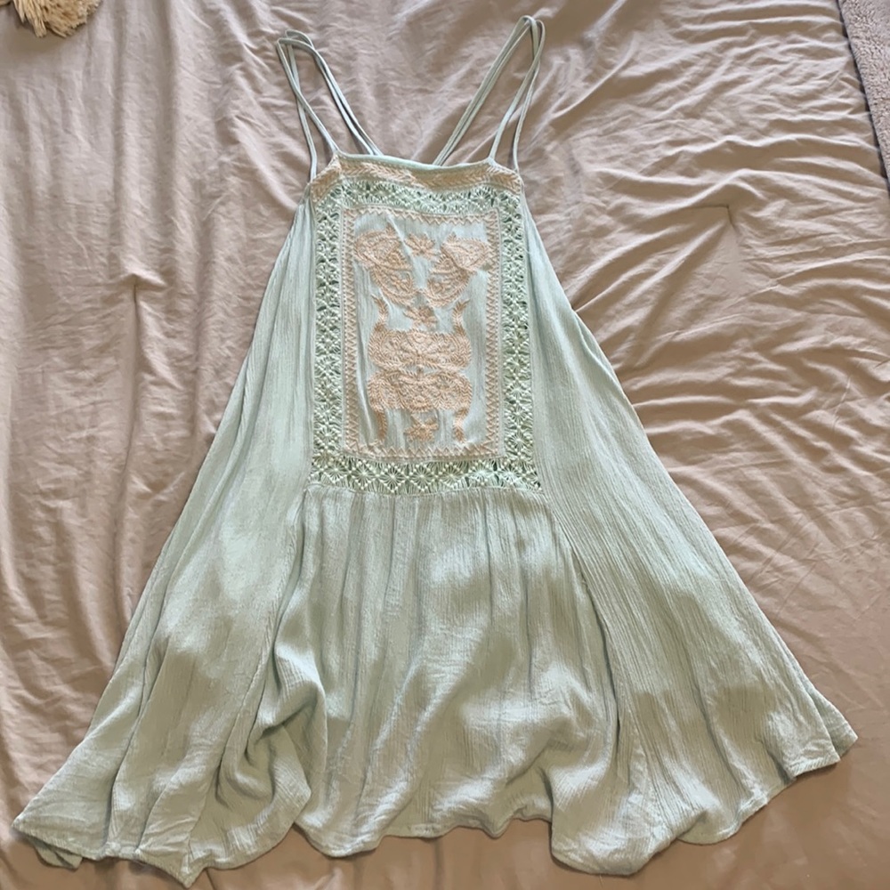 Turquoise mini dress